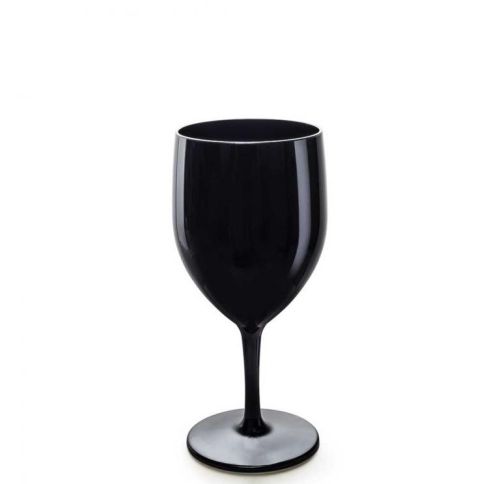 Zwart Kunststof Wijnglas Basic met optie tot bedrukken